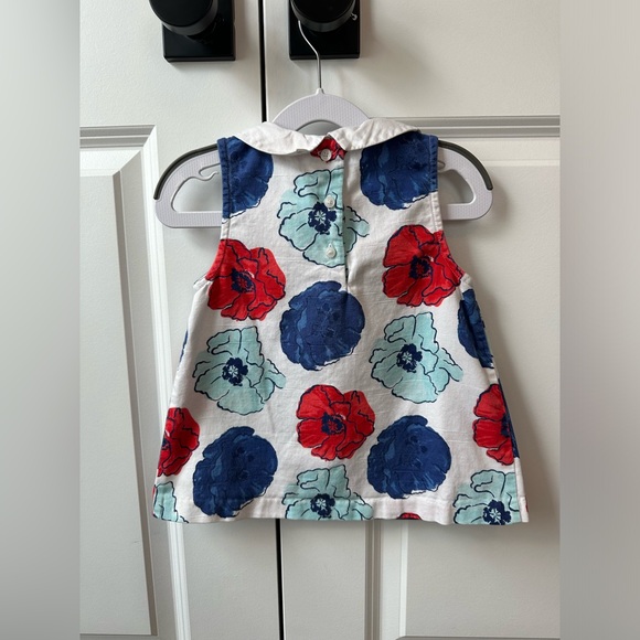 Janie and Jack Girls Poppy Print Blouse Red White Blue (Size 5) - Picture 2 of 4